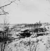 Vy över Mustads margarinfabrik vid Stensjön, 1961. I bakgrunden syns Stensjöbacke.