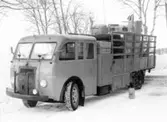 Posttransport från tåget i Morjärv, 1958. Flakbil G 56, reg.nr
BD13124, Scania Vabis (4;a) 1949 ?