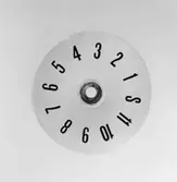 Sifferskiva för brevlådor, för tömningsturer 1-11 och S. Art.nr
231.90-93.