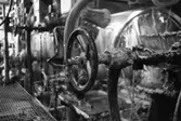 Maskindetalj på pappersbruket Papyrus i Mölndal, år 1990.
