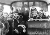Linjerna Arvidsjaur - Arjeplog. I Arjeplogsbussen, Arvidsjaur 1941.