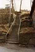 Royens trappor sedda från Götaforsliden i Mölndals Kvarnby på 1980-talet.