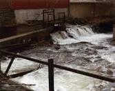 Mölndalsfallen strax uppströms byggnaden 