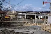 Centrumhuset under byggnation vid Frölundagatan i Mölndals centrum på 1970-talet.