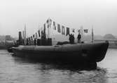 Sjösättningen av ubåten Sjölejonet 25 juli 1936