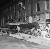 Bogserbåt Heros uppsättning på bädd