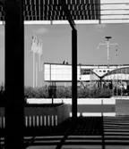 H55 Helsingborgsutställningen
Exteriör, i förgrunden skuggbildning av ribbtak, i fonden Bar 55.