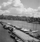 Djurgårdsbrunnskanalen och båtklubben vid Strandvägen, Stockholm