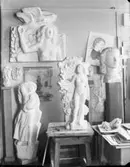 Skulptören Axel Wallenbergs ateljé
Interiör