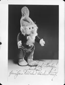 Julkort med tomte 1947 från familjen Vilhem Malmström