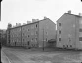 Flerbostadshus med relief på gaveln
Hörnet Halmstadsvägen och Eslövsvägen, Johanneshov
Exteriör