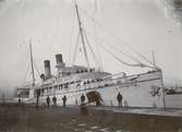 Passagerarångfartyget Imperator av Stettin, år 1907, liggande i Trelleborgs hamn.