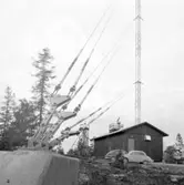 TV-masten på Herrestadsfjället utanför Uddevalla 1 december 1959