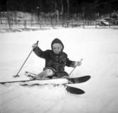 Flicka lär sig åka skidor, Uddevalla