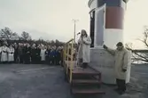 Invigning av Brödstyckets fyr vid Sjöhistoriska museet.