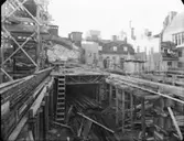 Tagning vid bygge på Lästmakaregatan den 9.12 och 12.1