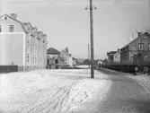 Bäckstrands husbygge, Norra Bollgatan 11 i kvarteret Falken. Vintern 1921-1922.