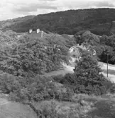 Vy över Morlanda Säteri med huvudbyggnaden och södra flygeln