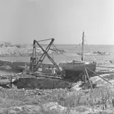 Båtkran med fiskejulle