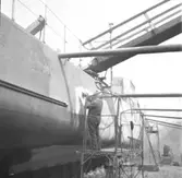 Transportbåt 101
Transportbåt 101 i docka 1, sprutgalvanisering