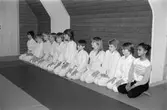 Fotografi från Lindome Judoklubb, år 1985, taget av Harry Moum, HUM, Mölndals-Posten.