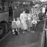 Barnträdgården på utflykt den 1 juni 1956.