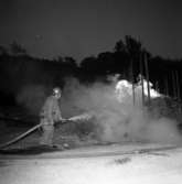 Brand hos Bröderna Sjökvists möbelfabrik i Huskvarna den 3 juli 1956.