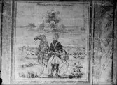 Väggmålning i Bärbystugans sal, friluftsmuseet Disagården, Gamla Uppsala, före konservering