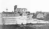 Barnhusskolan och bostället år 1870 i Karlskrona.