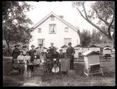 Gruppfoto från biodlarkursen på Heden i Svarteborg i juli 1916