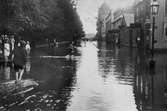 Kungsgatan översvämningen vid hoglandspark i Carlskrona 1923