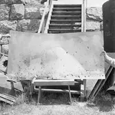 Skjutfältet plåtar från skjutprov