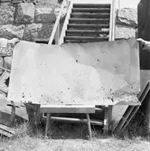 Skjutfältet plåtar från skjutprov