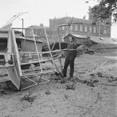 Telesekt. uppsättning av radiomast