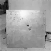 Art,sekt plåtar efter provskjutning