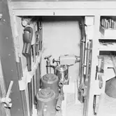 Verkstadsvagnar int av inredning vagn nr1