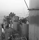 Exterör- och interiördetaljer på minsvepare, troligen LANDSORT.