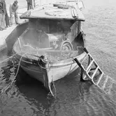 Dykarbåt brandskador