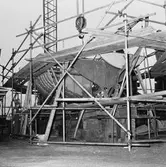 Slupar under byggnad på Drottninghallskajen