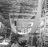 Minsvepare under byggnad i nya skjulet