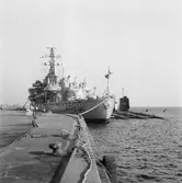 Dansk eskader vid mobiliseringskajen, Karlskrona.