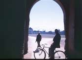 Man på cykel i Marocko.