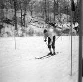Från DM på skidor vid IKHPs stuga i Huskvarna den 30 januari 1956.