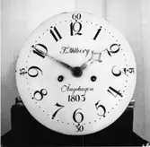 Urverk. Tillverkare: F. Ahlberg, Ängehagen 1803.    Holm