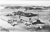 Tenggrenstorps tegelbruk. Flygfoto.