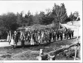 Gymnastik-Anders Johanssons fotosamling negativ nummer 282,  skolbarnen lägre avdelning  Främmestad