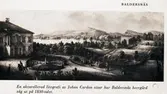 Baldersnäs. En akvarellerad litografi av Johan Cardon visar hur Baldersnäs herrgård såg ut på 1830-talet.