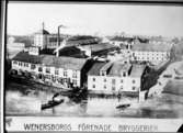 Vänersborgs förenade bryggerier. (Fotografisk kopia av målning)  Vänersborg