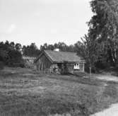 Frändefors. Gammal stuga i Södra Timmerviken. Annandag Pingst 1943.