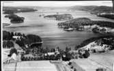 Flygfoto över sjön Lelången vid Grean, Bengtfors